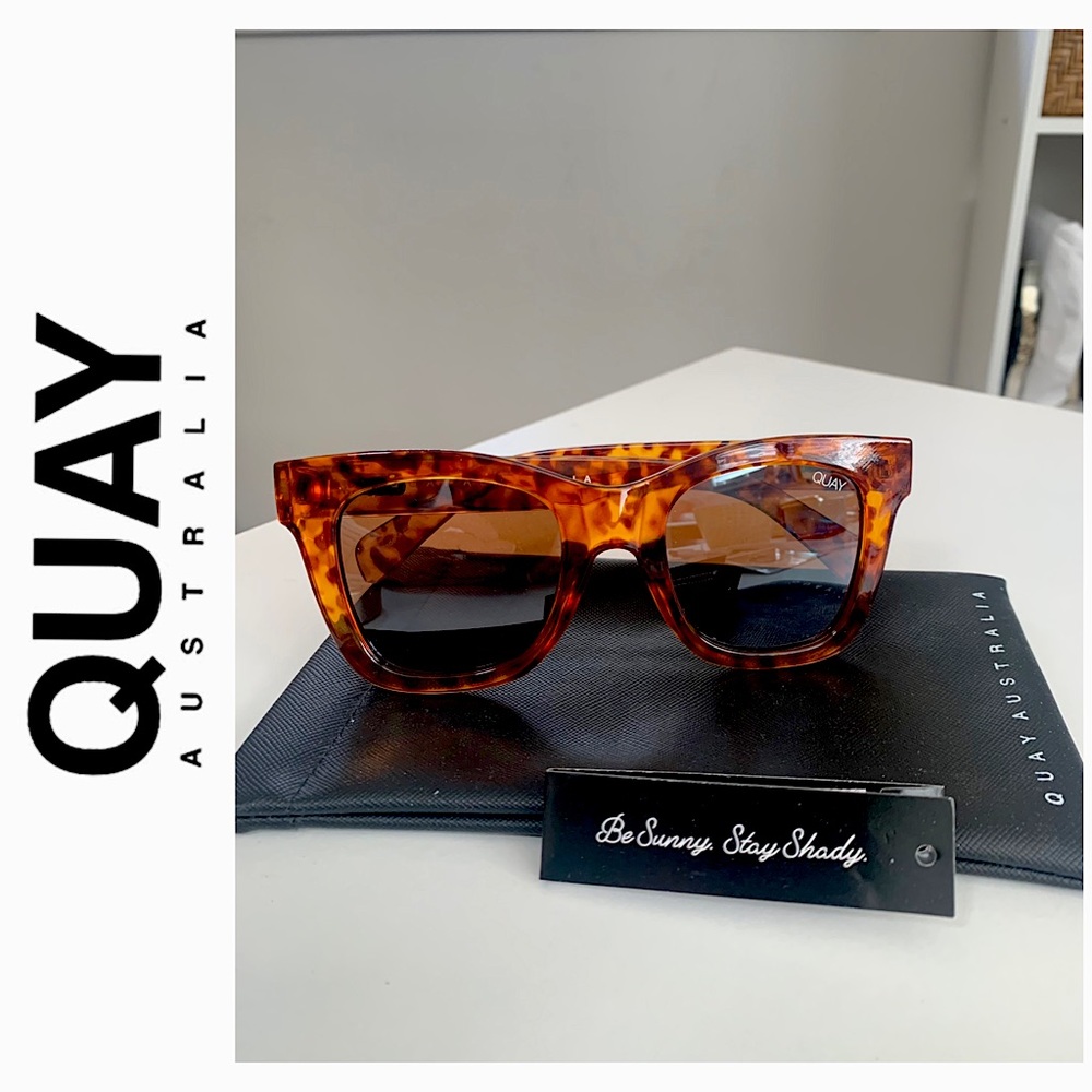 QUAY Australia “After Hours” sunglasses with case and tag, perfect condition